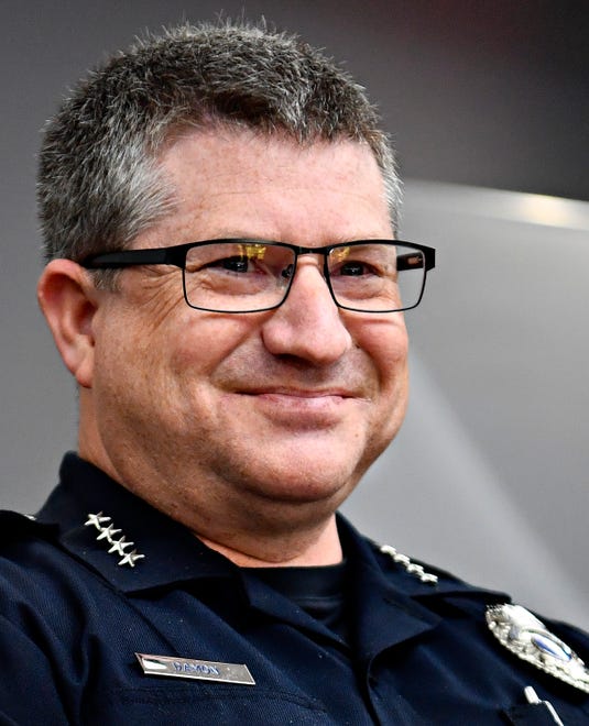 Police Chief Tim Damon is shown during an interview at York County Regional Police Headquarters in York Township, Wednesday, April 17, 2024. (Dawn J. Sagert/The York Dispatch)