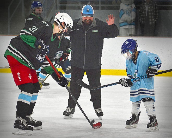 The York Polar Bears and the York College ice hockey team got together Sunday, March 24, 2024, at the York Ice Arena for their third annual charity game. York College players mentor members of the Polar Bears throughout the year.