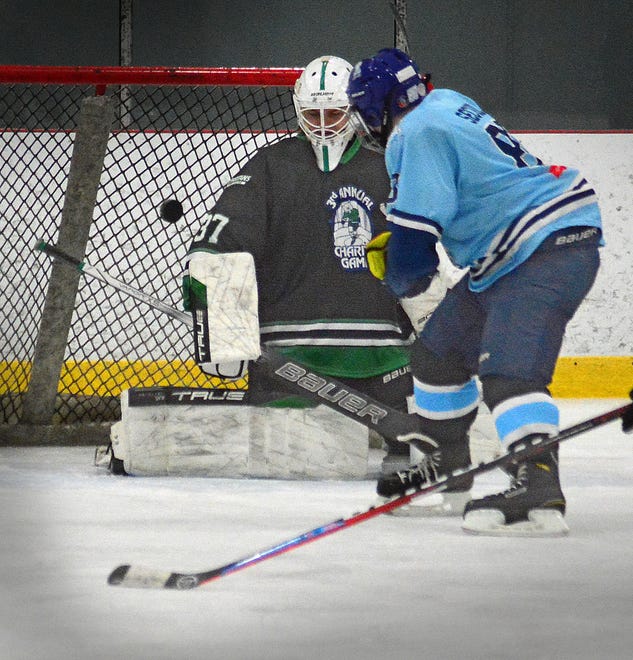 The York Polar Bears and the York College ice hockey team got together Sunday, March 24, 2024, at the York Ice Arena for their third annual charity game. York College players mentor members of the Polar Bears throughout the year.