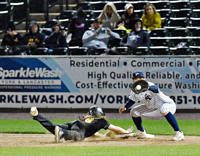 Red Lion vs. Dallastown during the Crushing Cancer baseball fundraising event at WellSpan Park in York City, Friday, April 12, 2024. (Dawn J. Sagert/The York Dispatch)